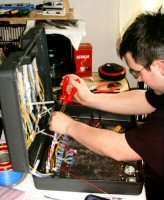 Work on the L�vh�jden control panel.