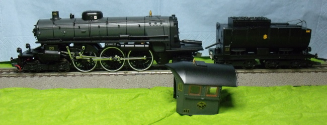 The F (steam) loco during works.